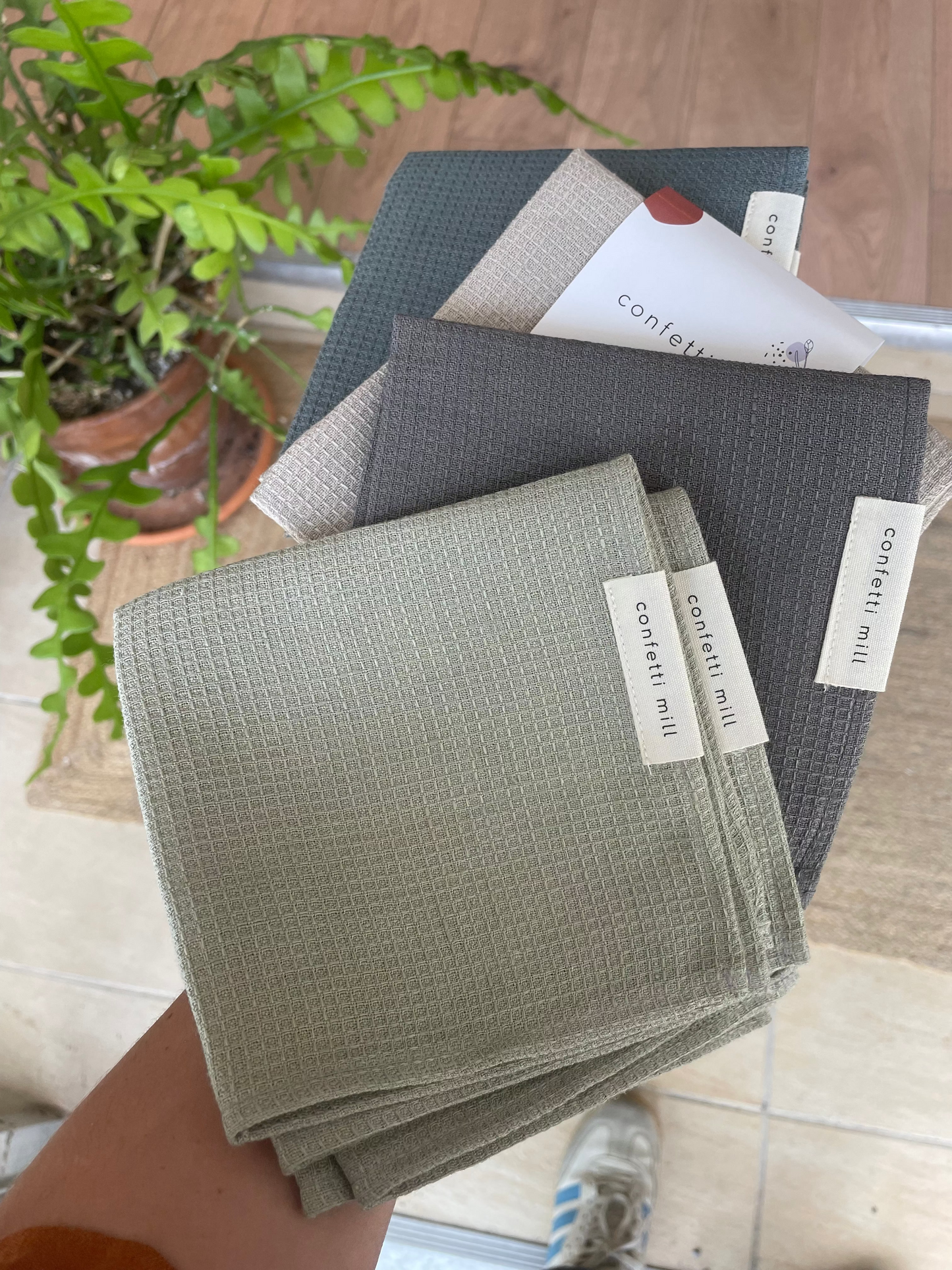 Linen Tea Towel - Sage