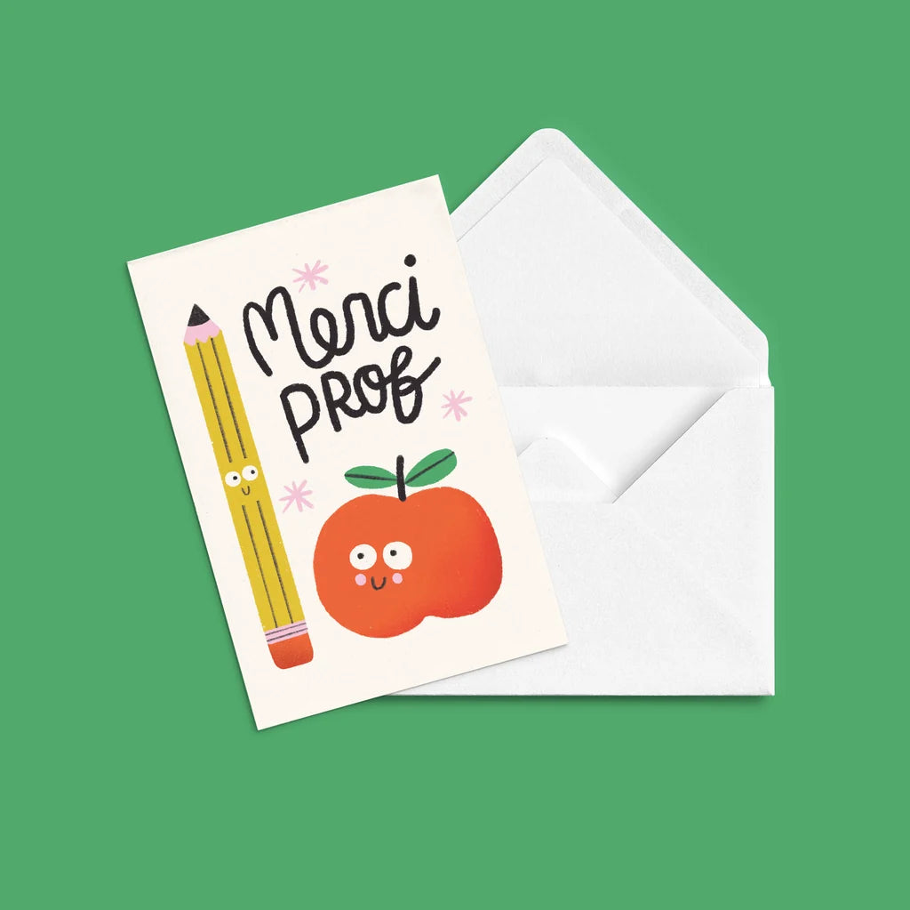 Greeting card - Merci prof
