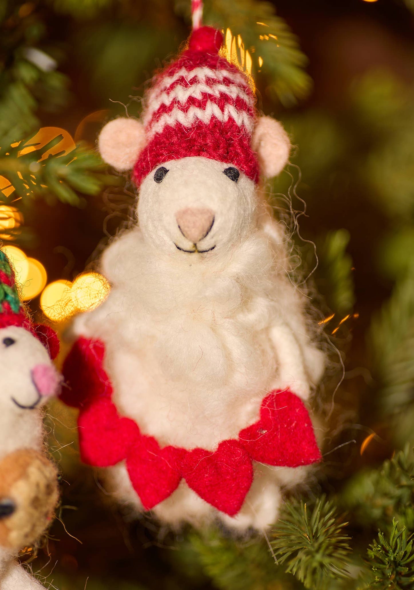 Felt Christmas Sheep Decorations