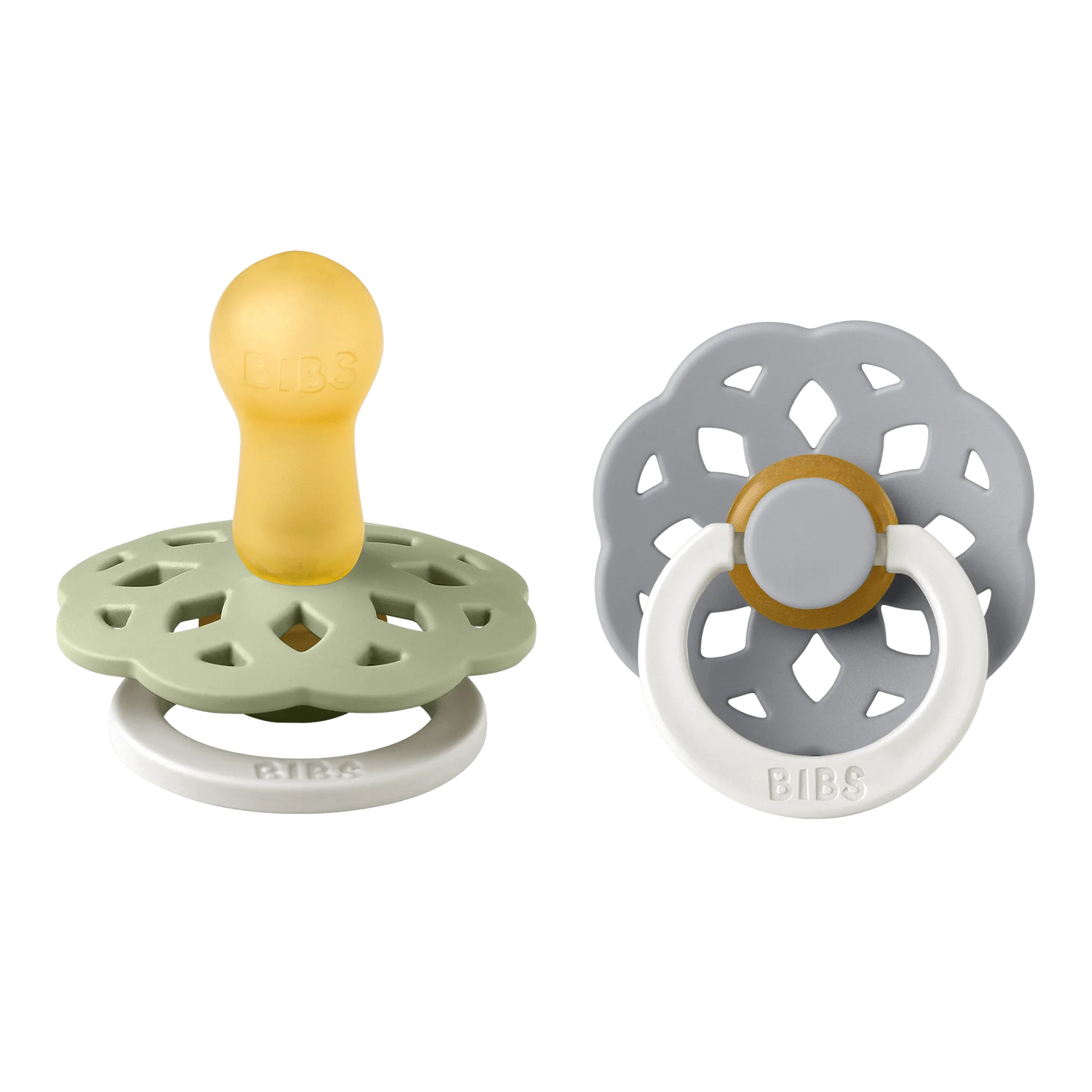 BIBS® Pacifier Boheme Latex 2 PK Sage Glow / Cloud Glow