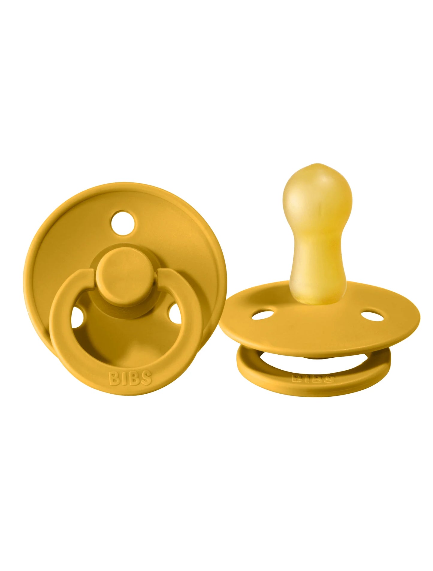 BIBS Pacifier Original COLOUR Latex 2 PK Mustard