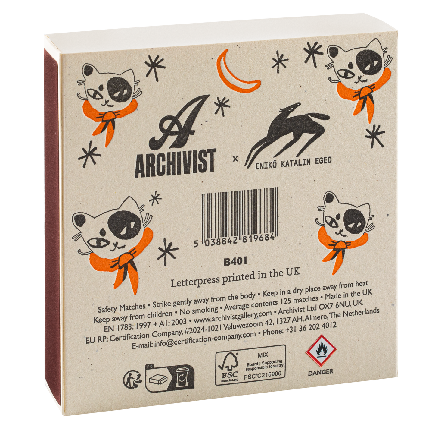 Chat noir – Boîte d’allumettes