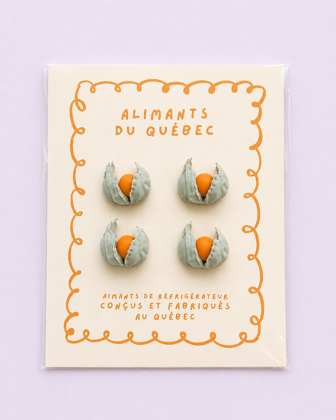 Quebec Ground Cherry Magnets — Set of 4