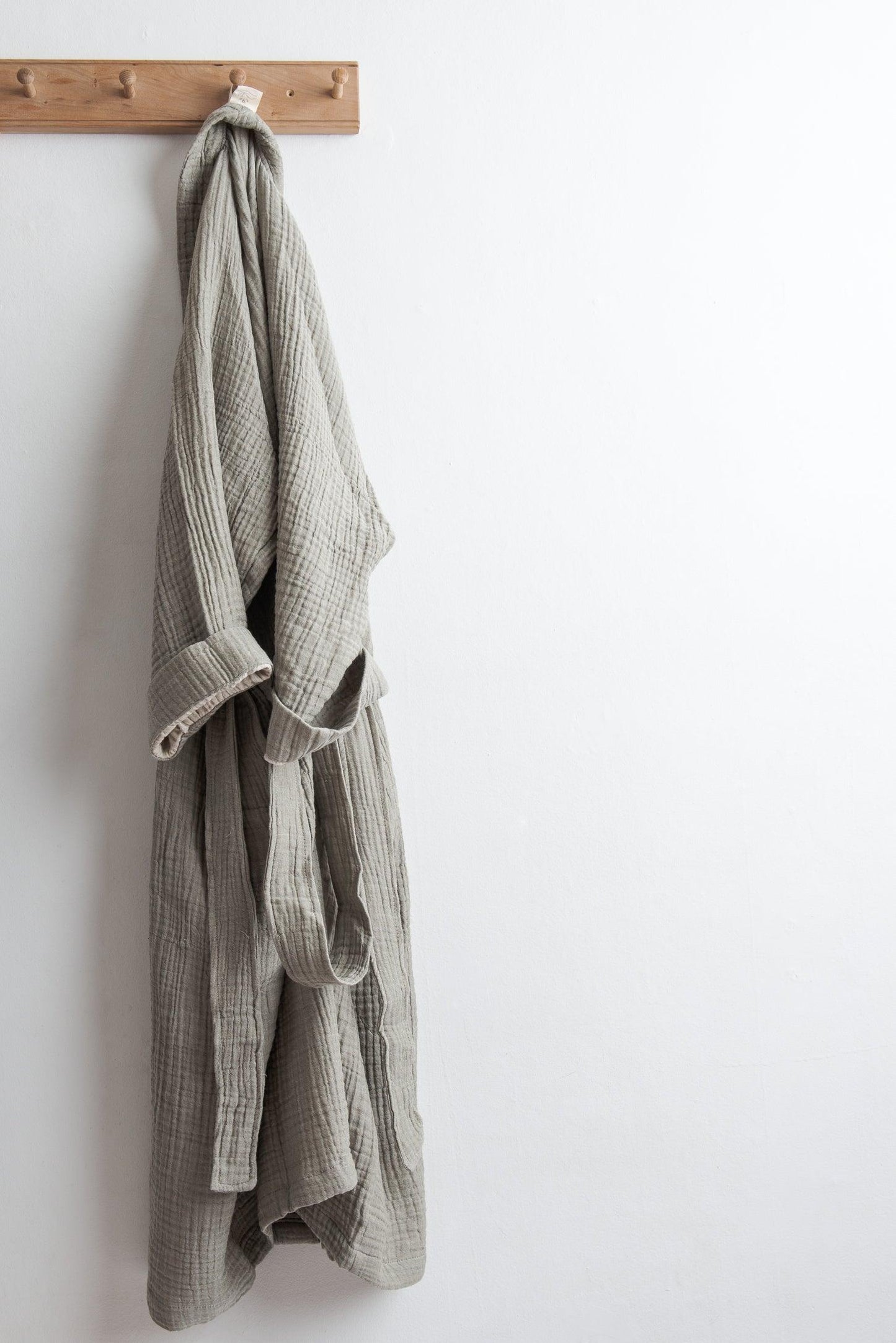 Bathrobe - Olive grey & Oatmeal - Confetti Mill
