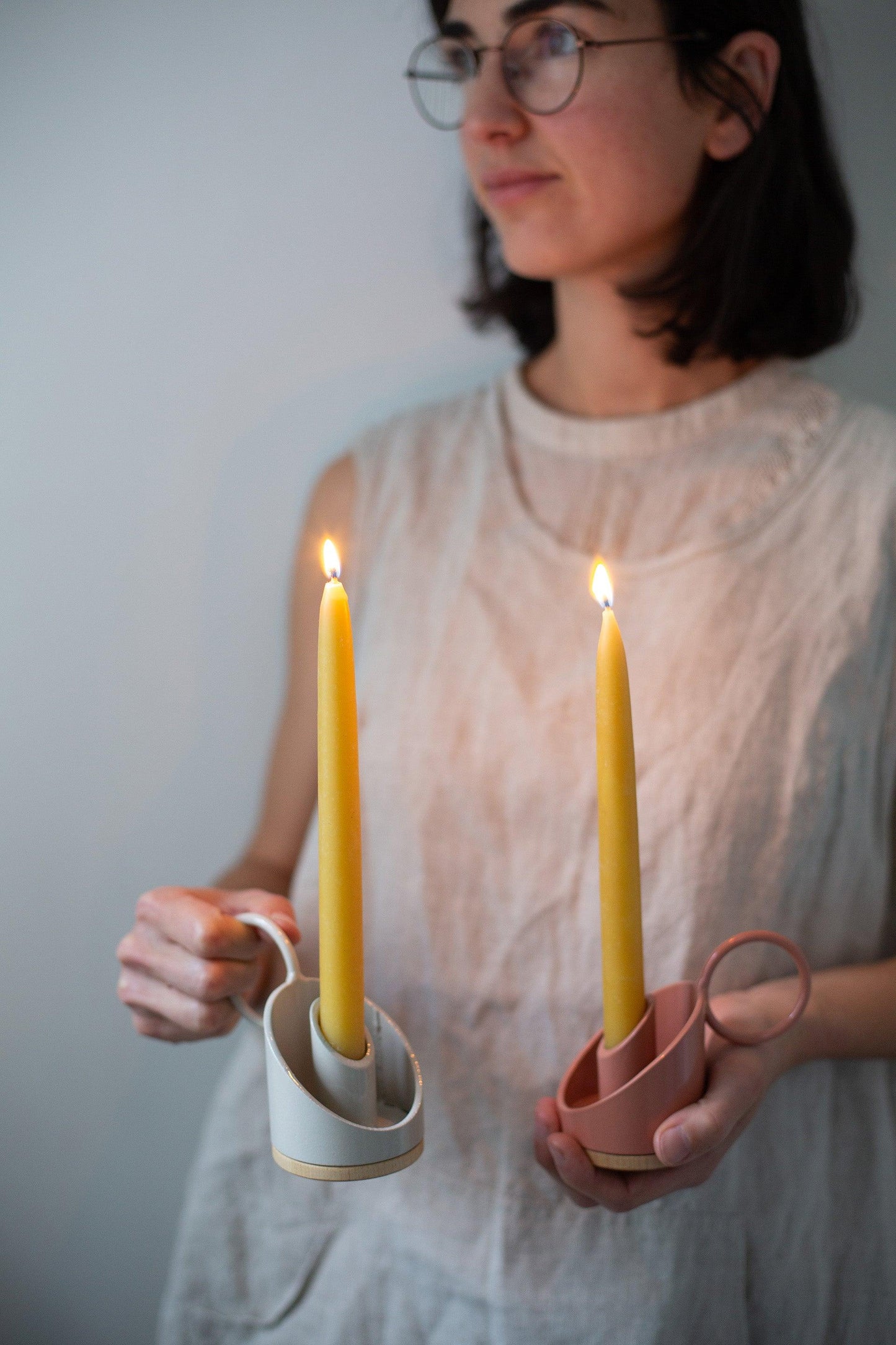 Candle Holder - pink - Confetti Mill