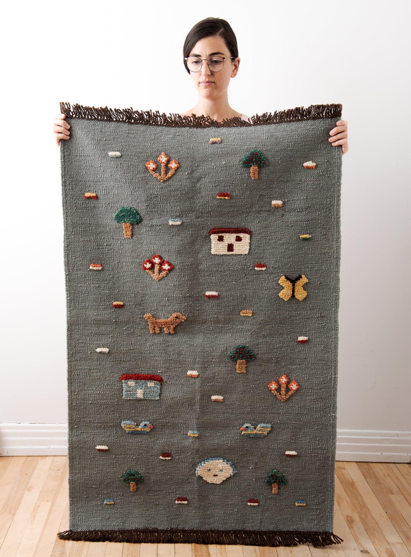 Kids' Rug - Blue Ducks - Confetti Mill