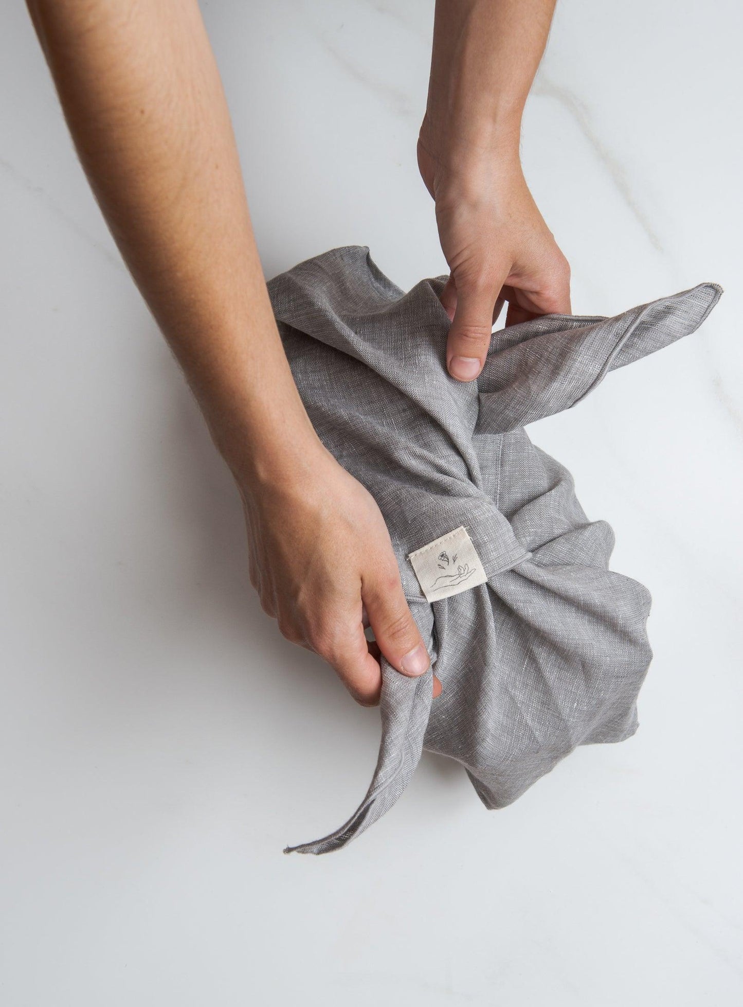 Large Linen Azuma Bag - Grège - Confetti Mill