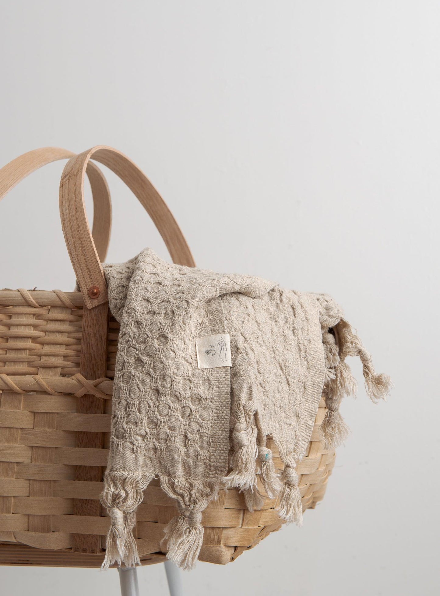 Linen and Cotton Throw - Natural - Confetti Mill
