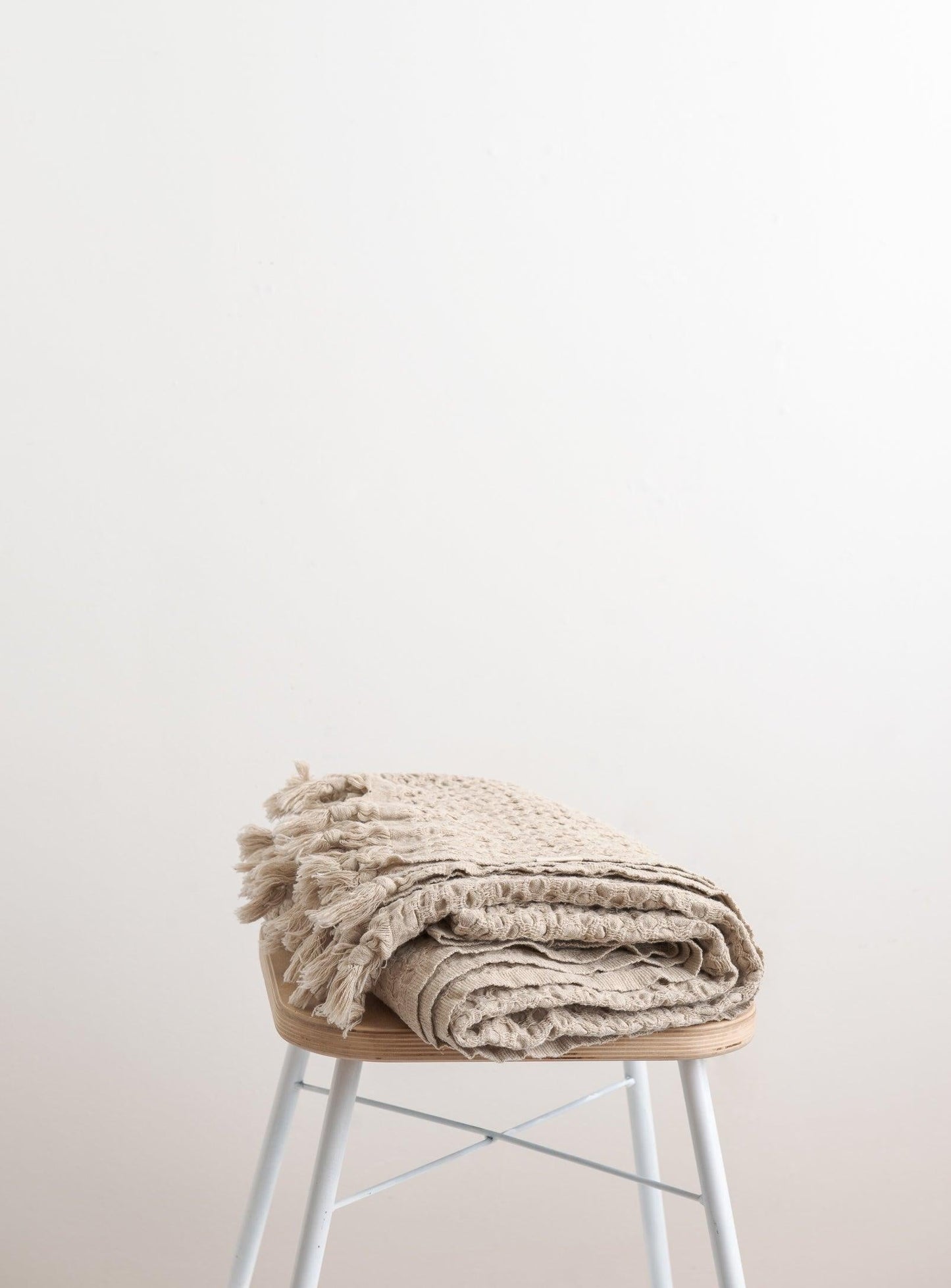 Linen and Cotton Throw - Natural - Confetti Mill