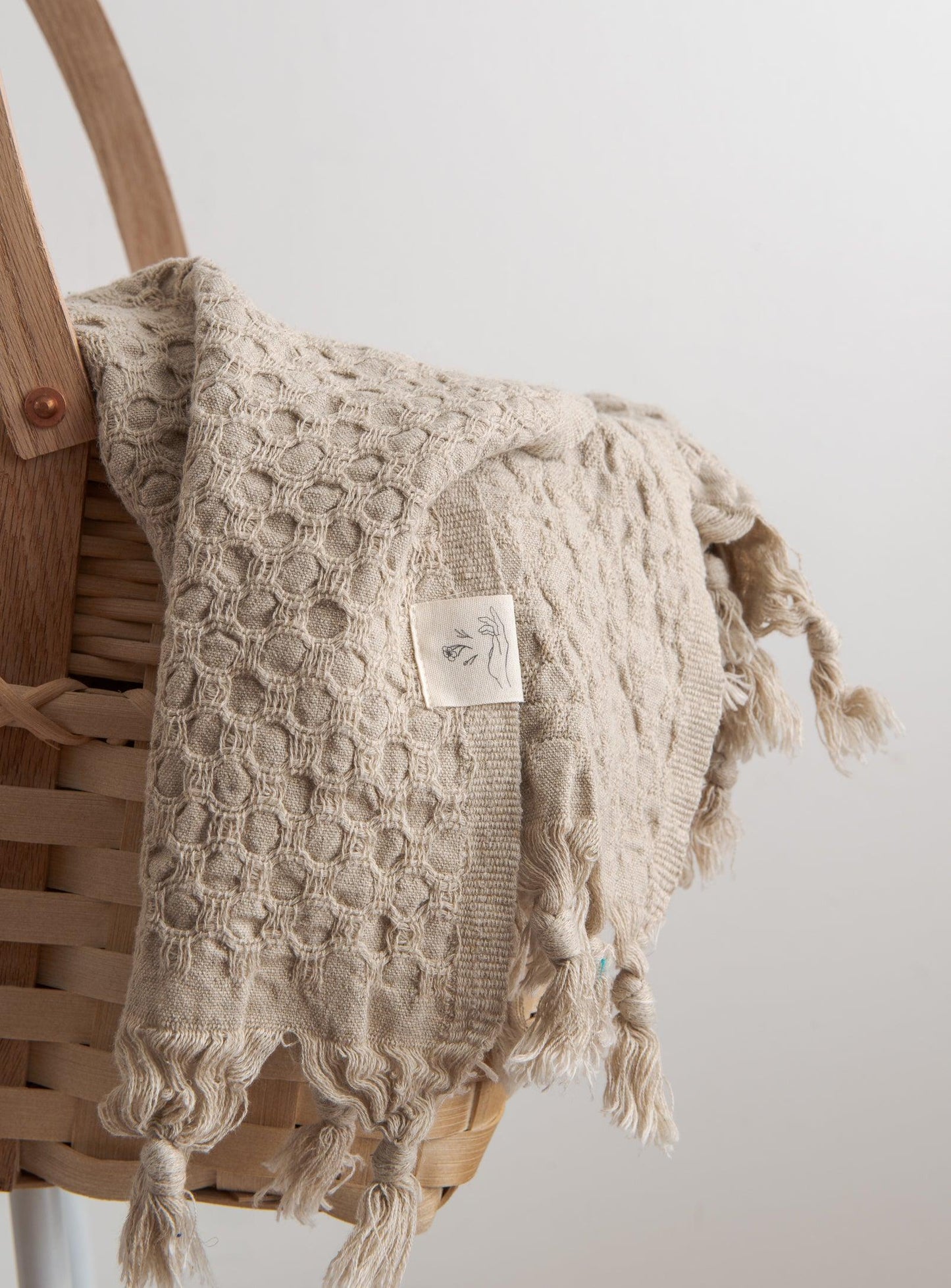 Linen and Cotton Throw - Natural - Confetti Mill
