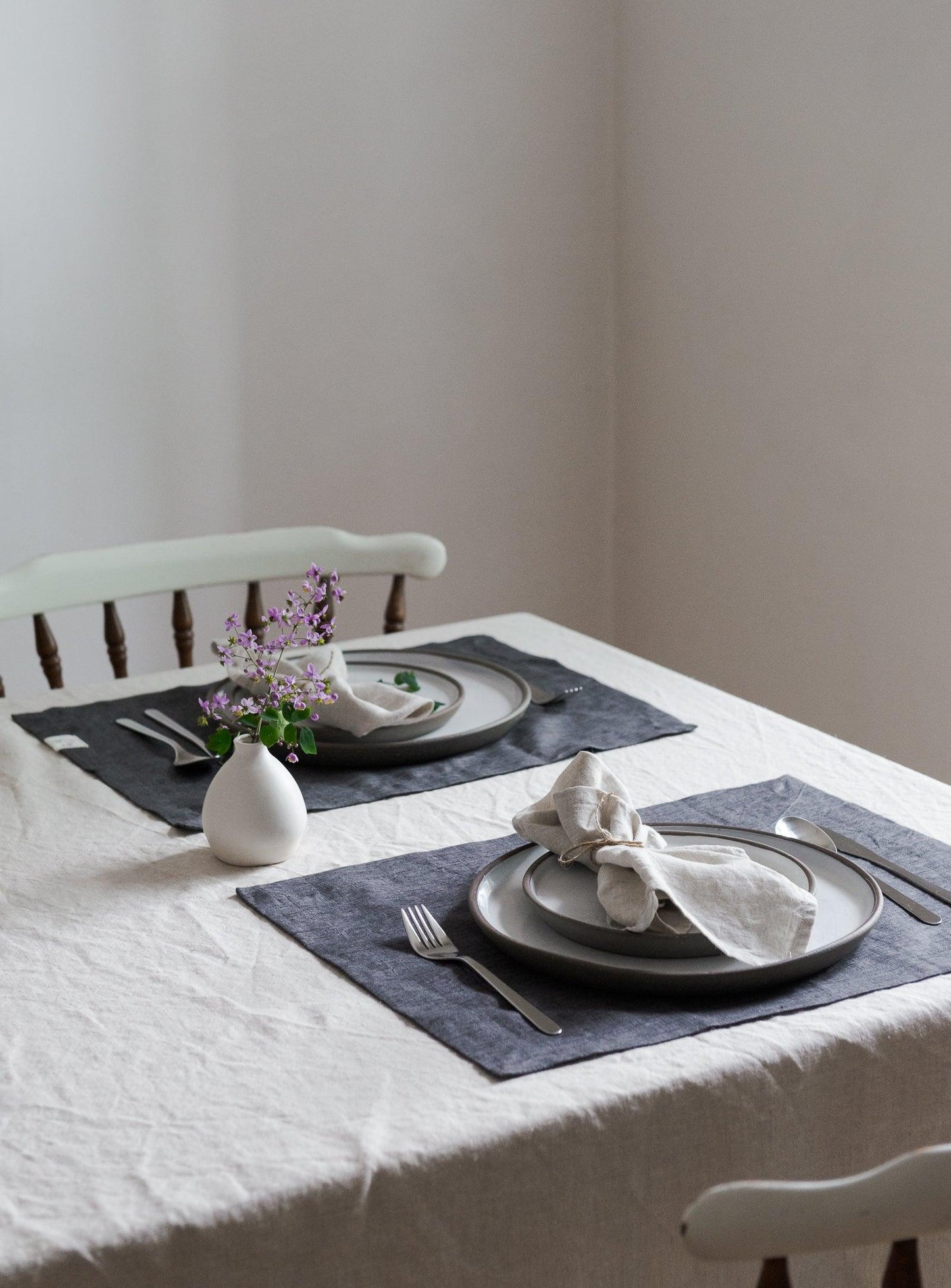 Linen Placemat - Anthracite - Confetti Mill