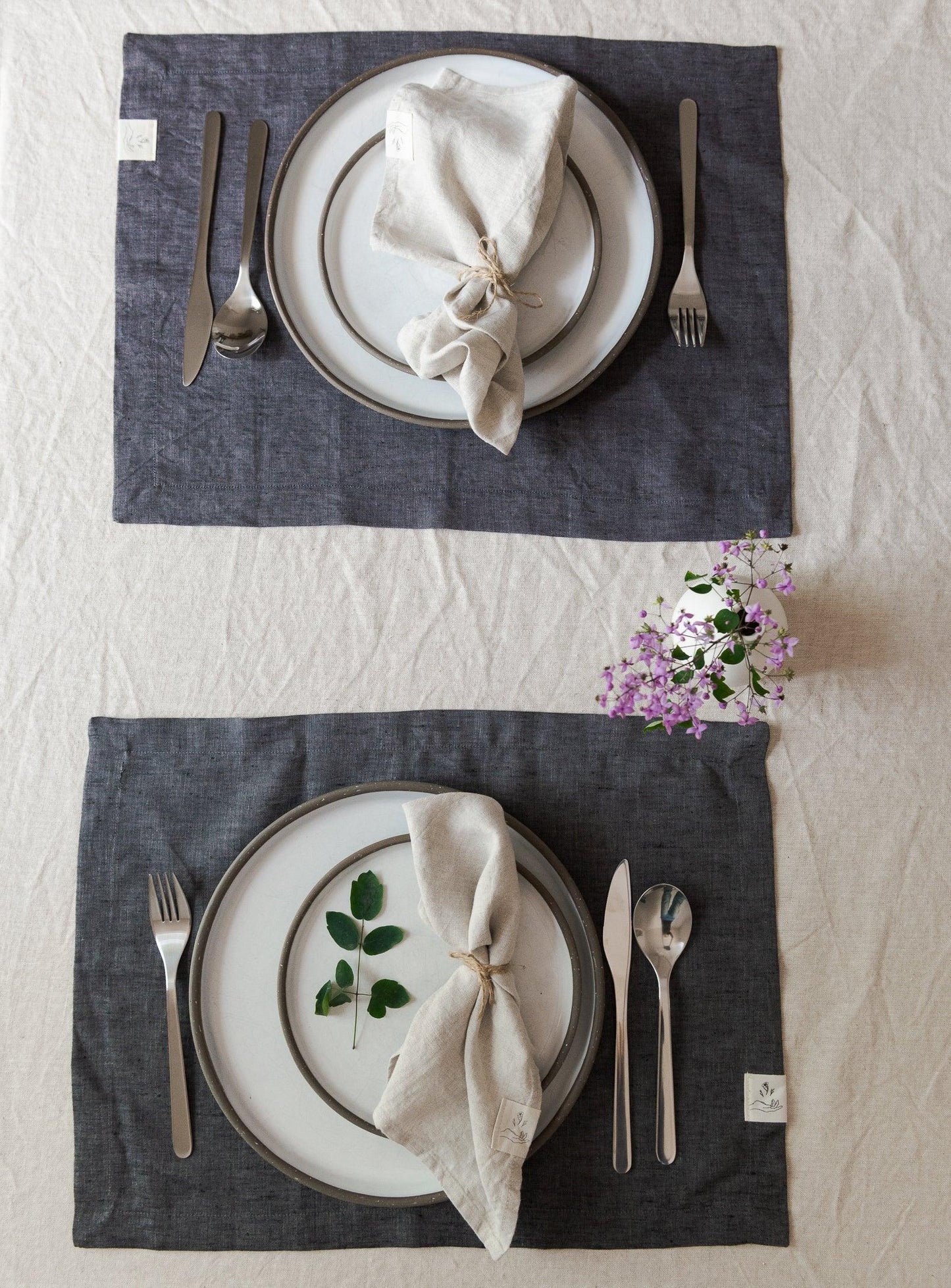 Linen Placemat - Anthracite - Confetti Mill