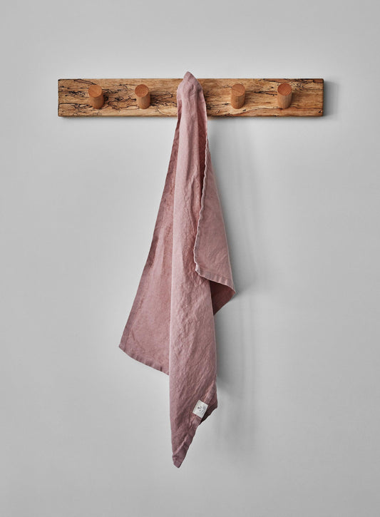 dusty rose tea towel