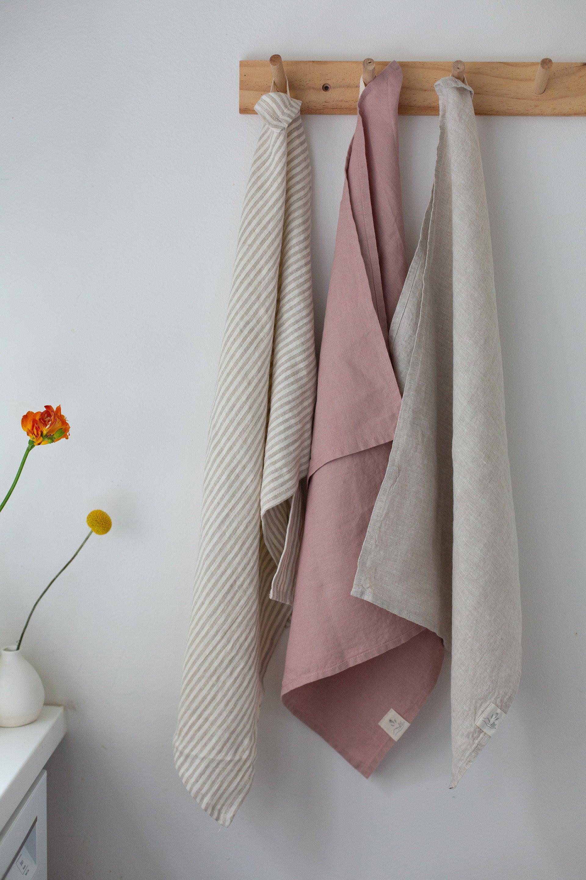 Linen Tea Towel - Dusty pink - Confetti Mill