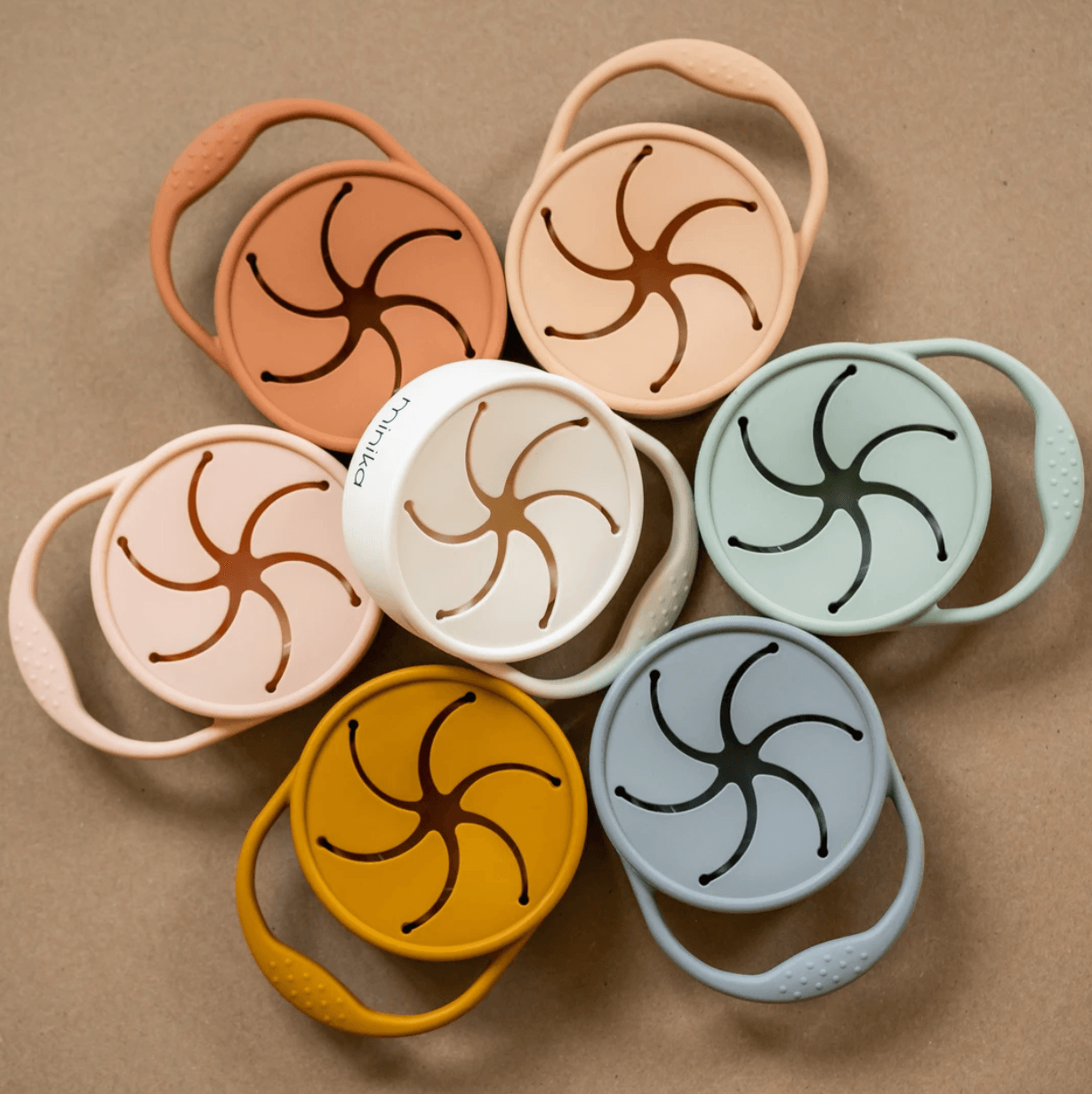 all minika snack cups colours