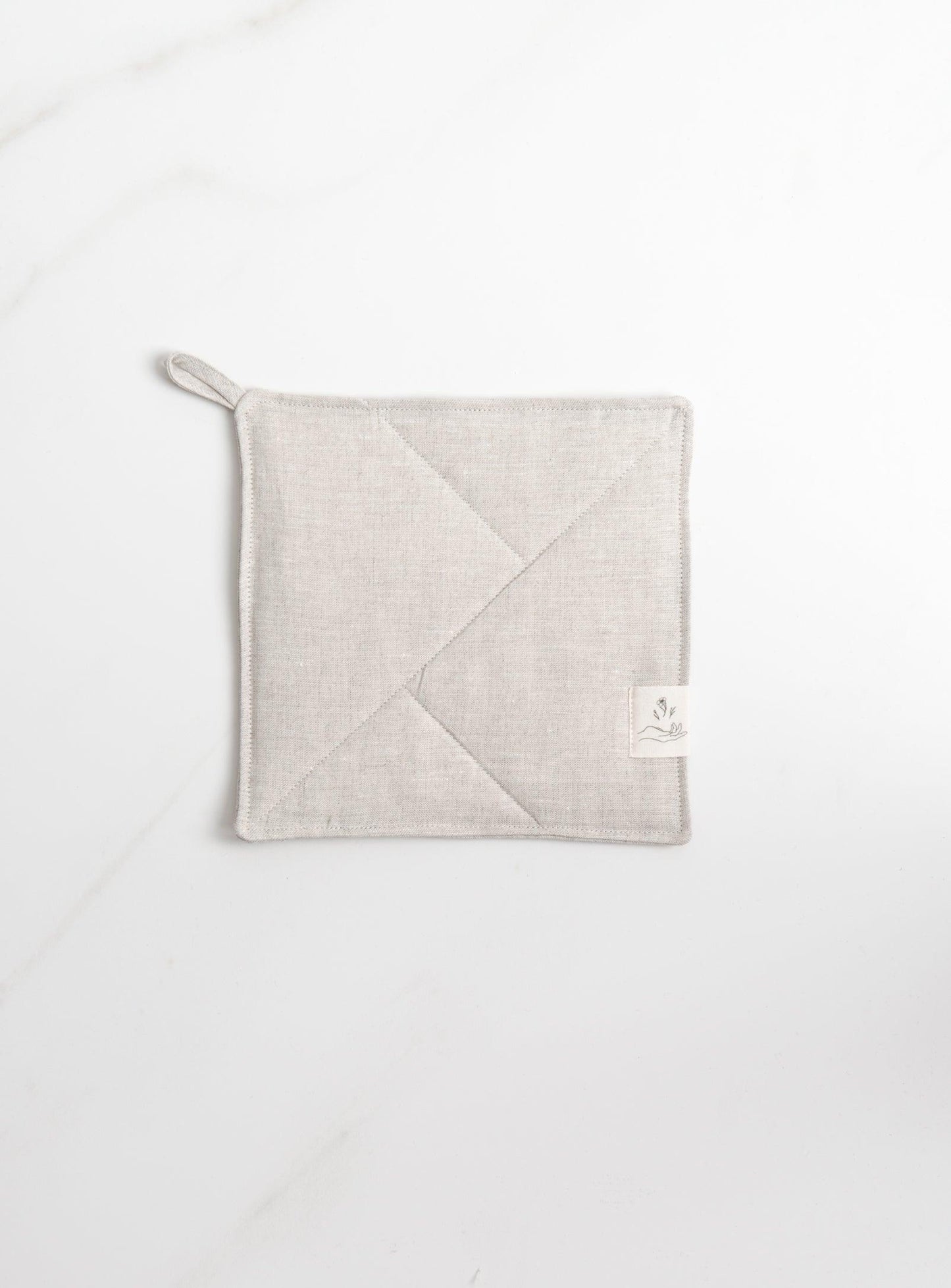 Oatmeal - Linen Pot Holder (Trivet) - Confetti Mill