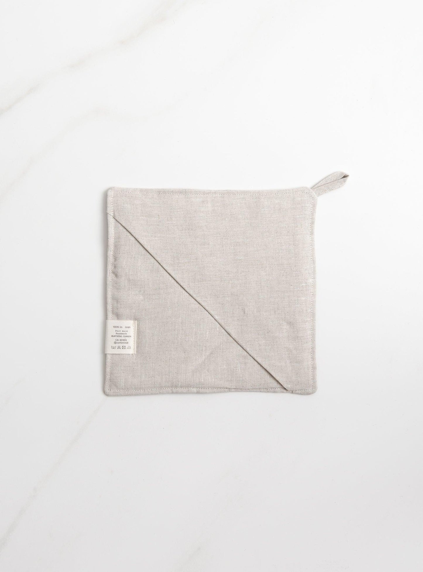 Oatmeal - Linen Pot Holder (Trivet) - Confetti Mill