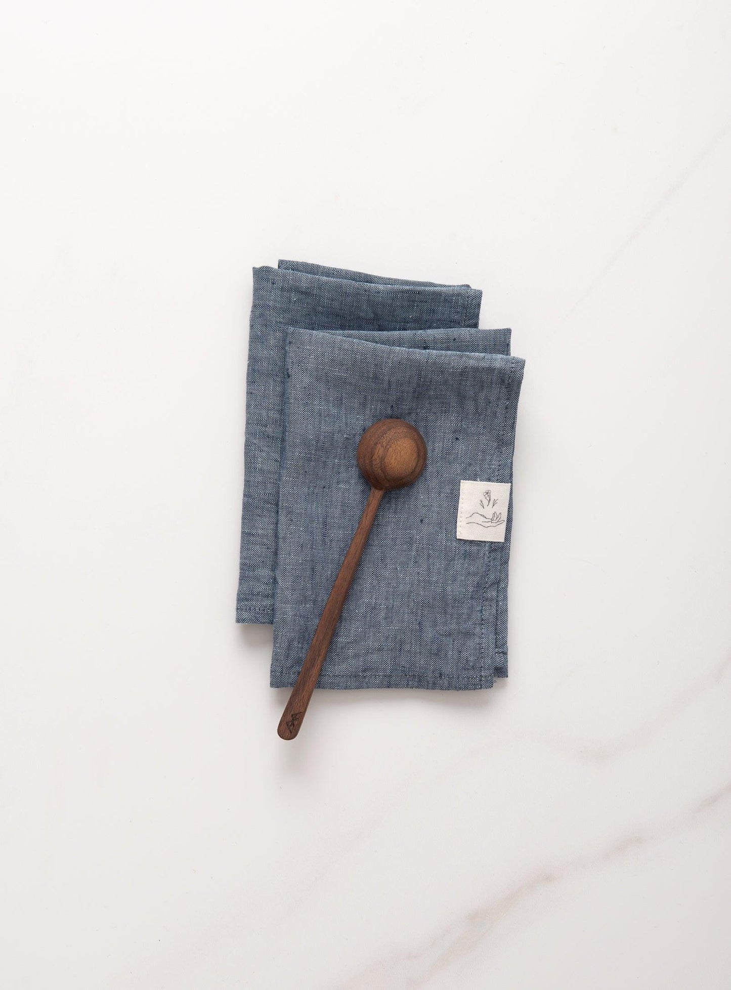 Set of 2 Linen Napkins - Navy - Confetti Mill