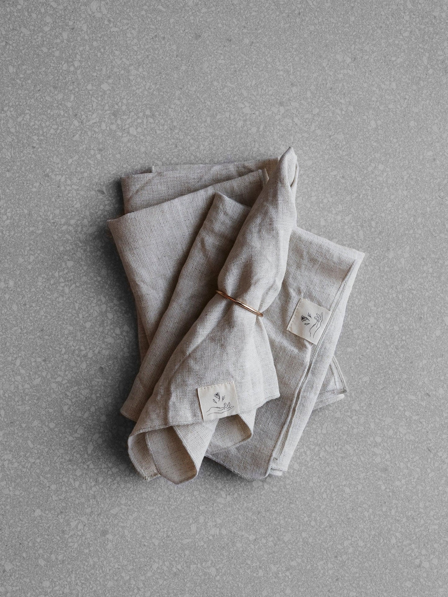oat linen napkin set