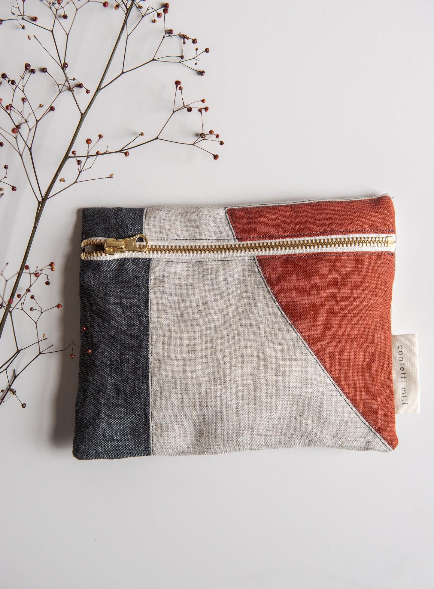 WS - Linen Bag - Poppy - Confetti Mill