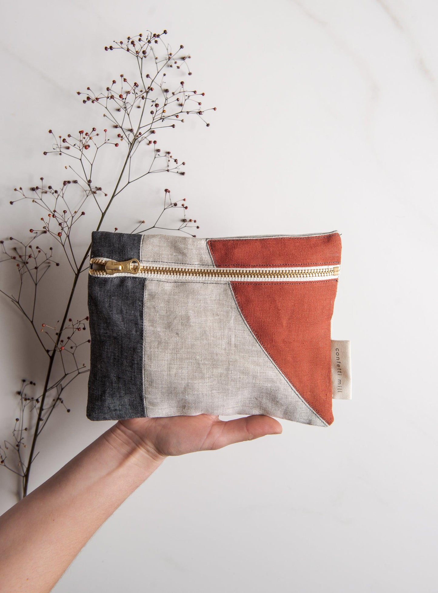 WS - Linen Bag - Poppy - Confetti Mill