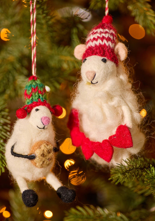 Felt Christmas Sheep Decorations