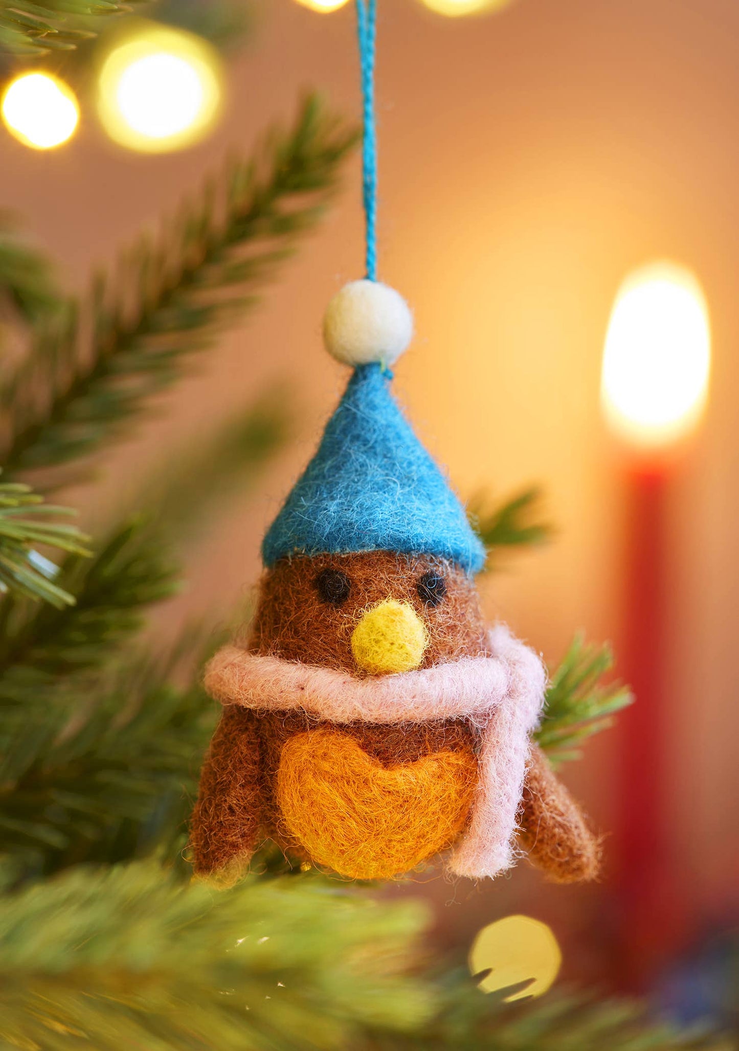 Hanging Felt Robin Decorations