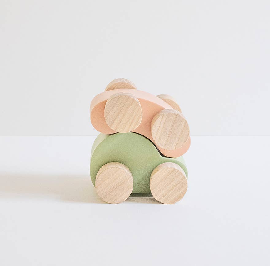 Babai Wooden Toy Car - Urban Blue