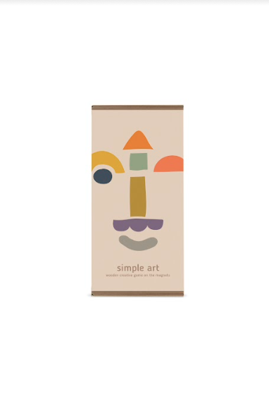 Babai Simple Art Wooden Magnets — Set of 8