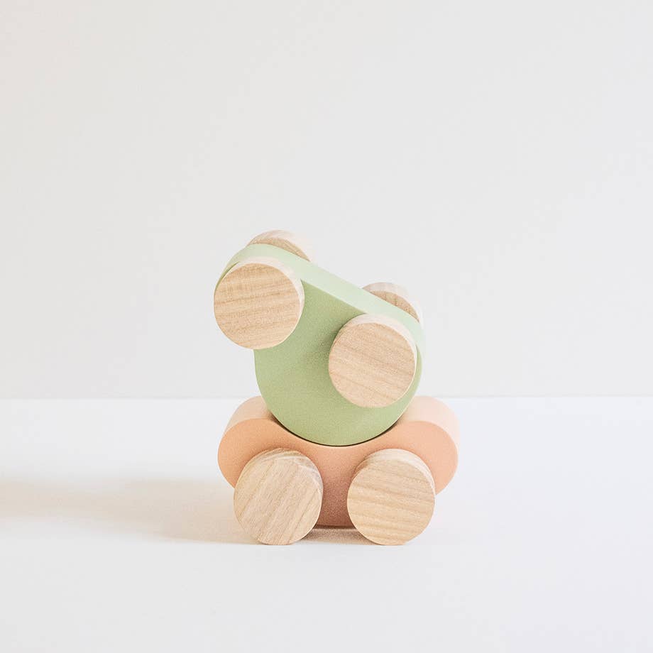 Babai Wooden Toy Car - Urban Blue
