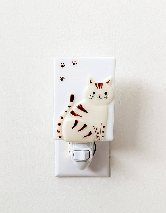 Night Light - Striped Cat - Sammy