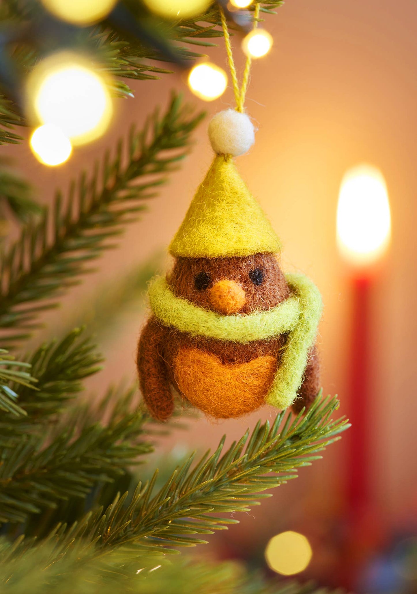 Hanging Felt Robin Decorations