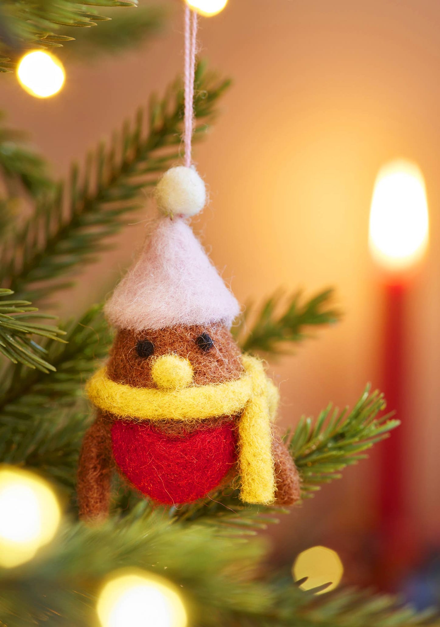 Hanging Felt Robin Decorations