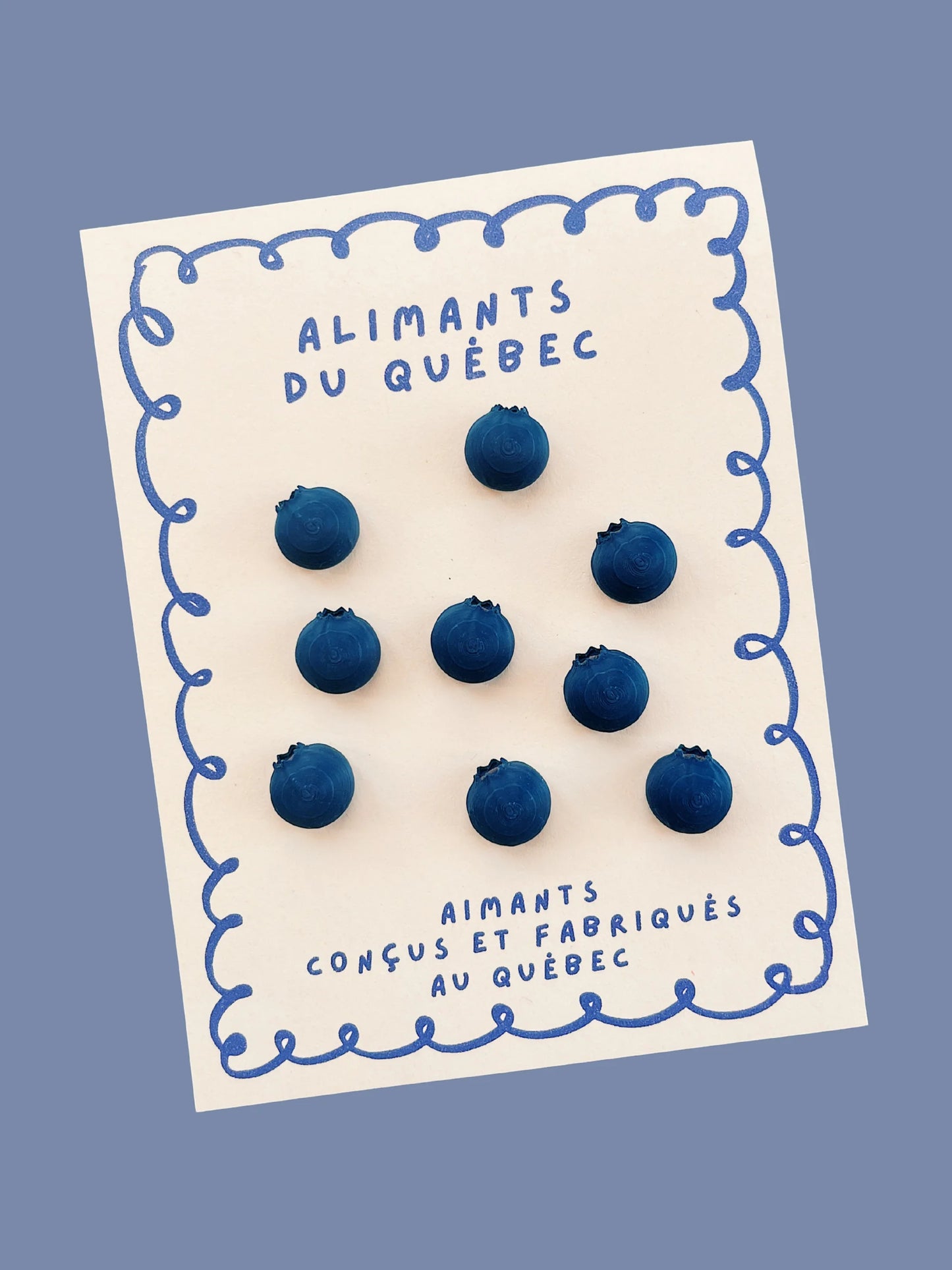 Quebec Blueberry Magnets — Set of 9