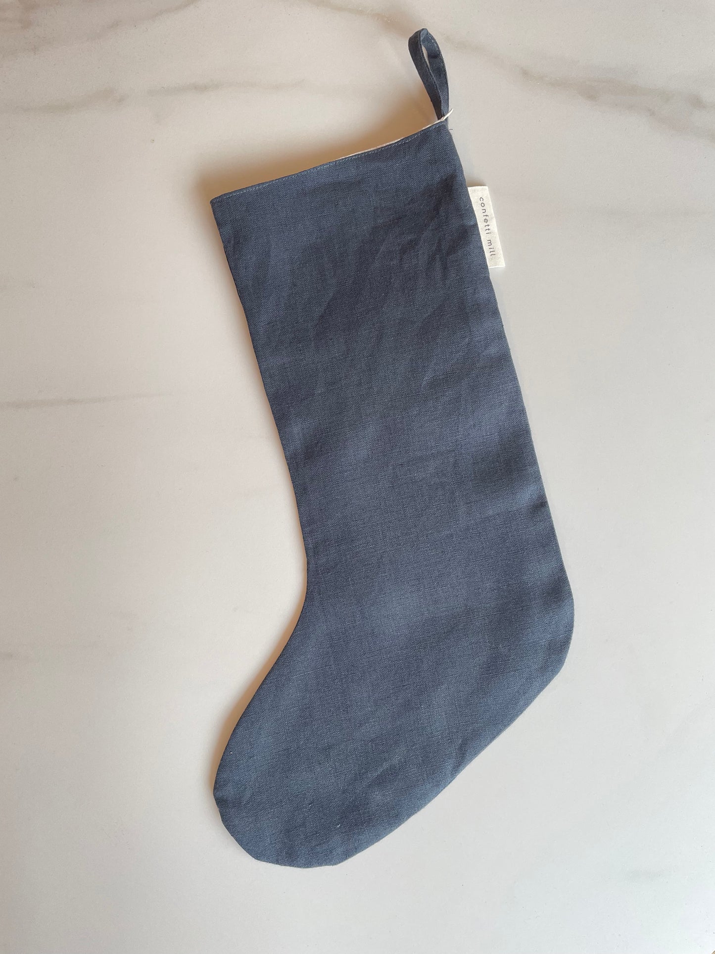 Linen Christmas stockings