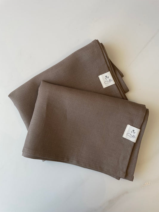 Linen Tea Towel - Taupe