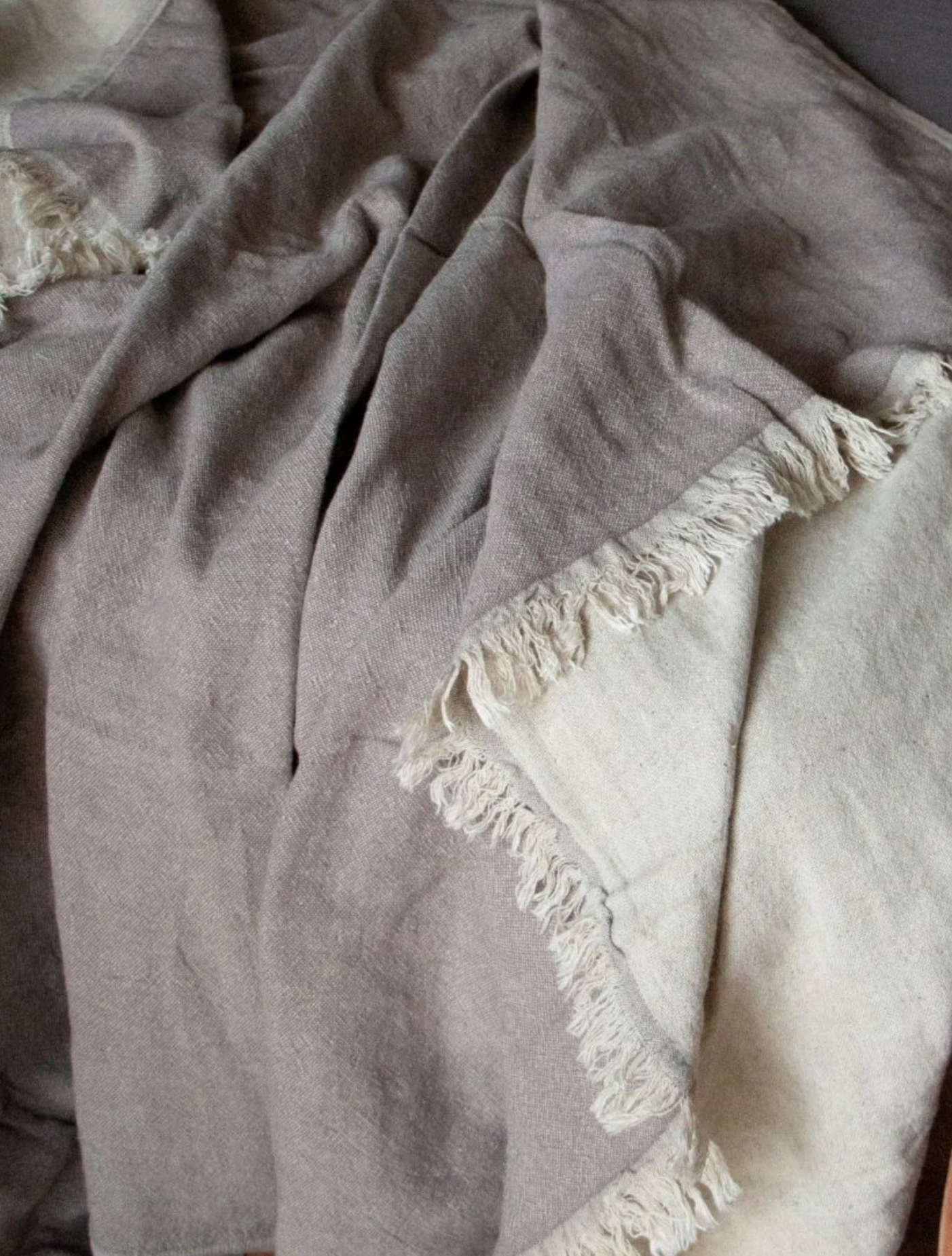 Linen and Cotton Throw - Papatya