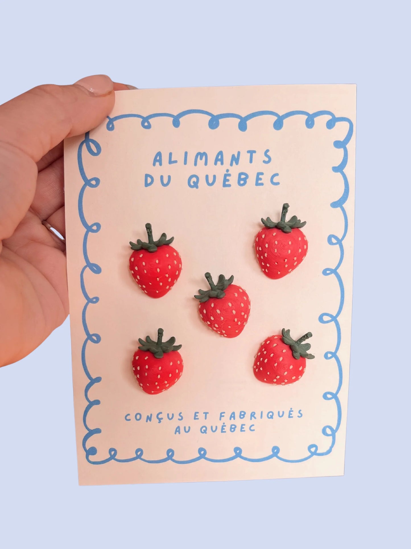 Quebec Strawberry Magnets — Set of 5