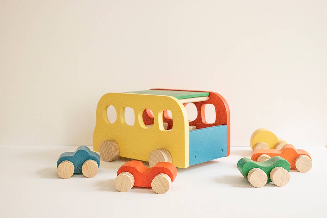 Babai Wooden Toy Car - Urban Blue