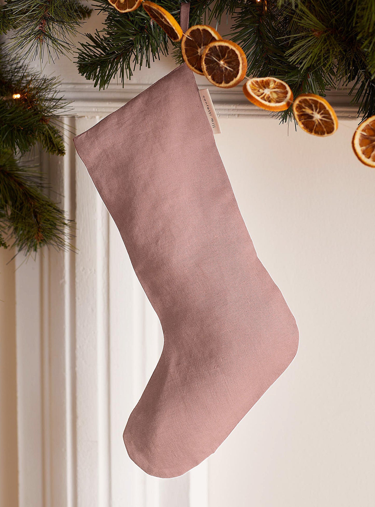 Linen Christmas stockings