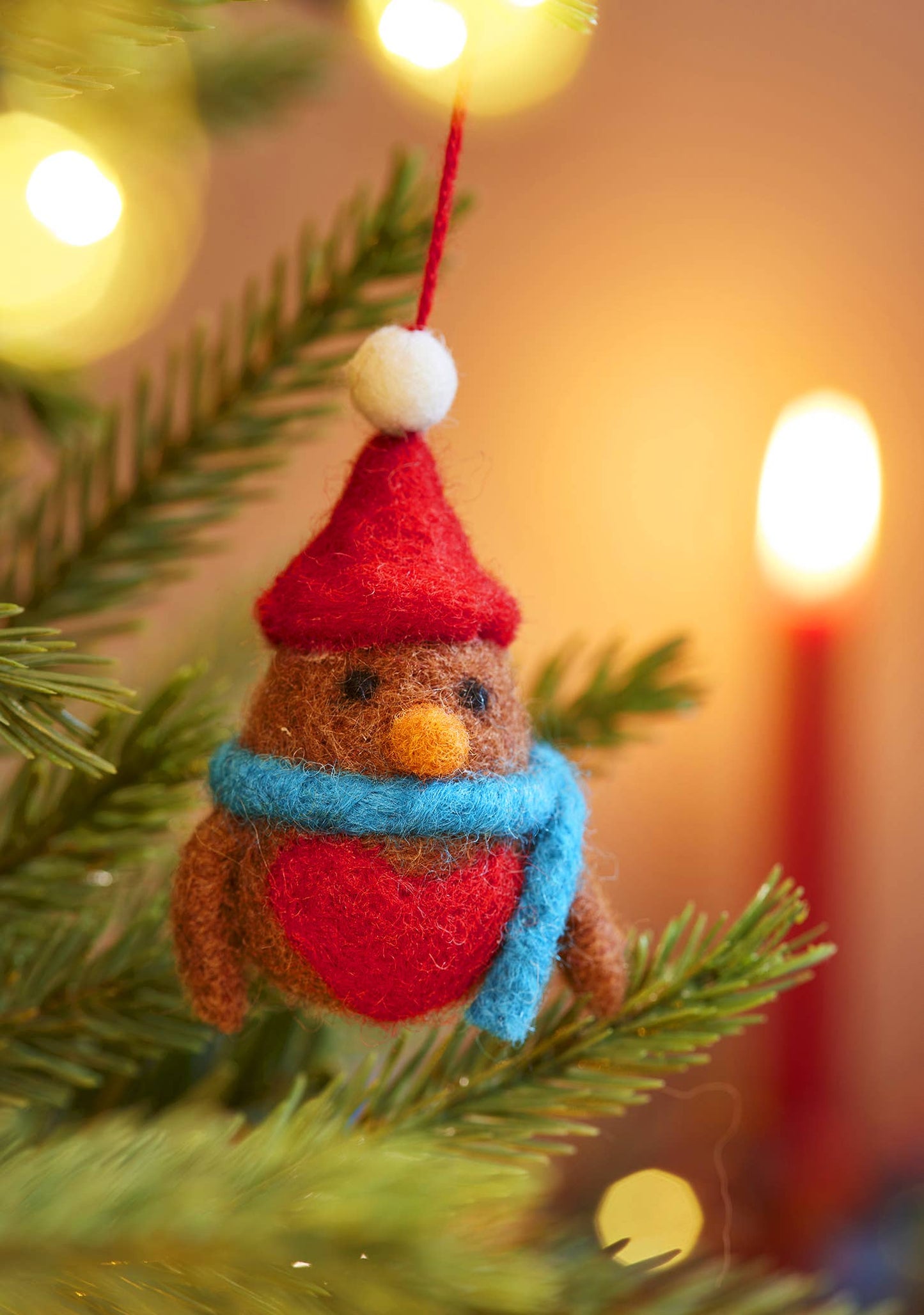 Hanging Felt Robin Decorations