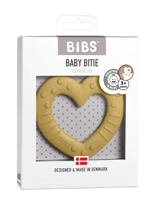 BIBS Baby Bitie Heart Mustard ONE SIZE