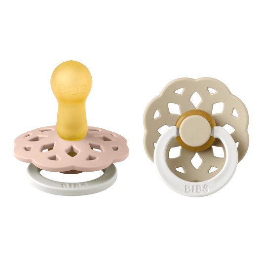 BIBS® Pacifier Boheme Latex 2 PK Blush Glow / Vanilla Glow