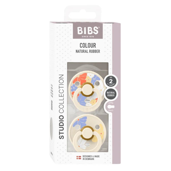 BIBS Studio 2 PK Colour Morning Bloom Latex - Ivory Mix - Size 2