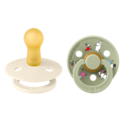 BIBS x Moomin Pacifier Colour 2 pack Friends Latex - Ivory mix