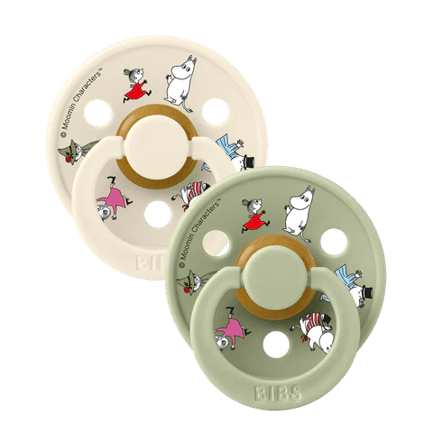 BIBS x Moomin Pacifier Colour 2 pack Friends Latex - Ivory mix