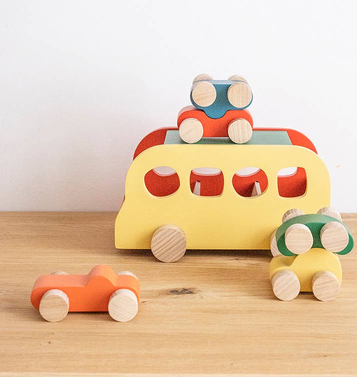 Babai Wooden Toy Car - Urban Blue
