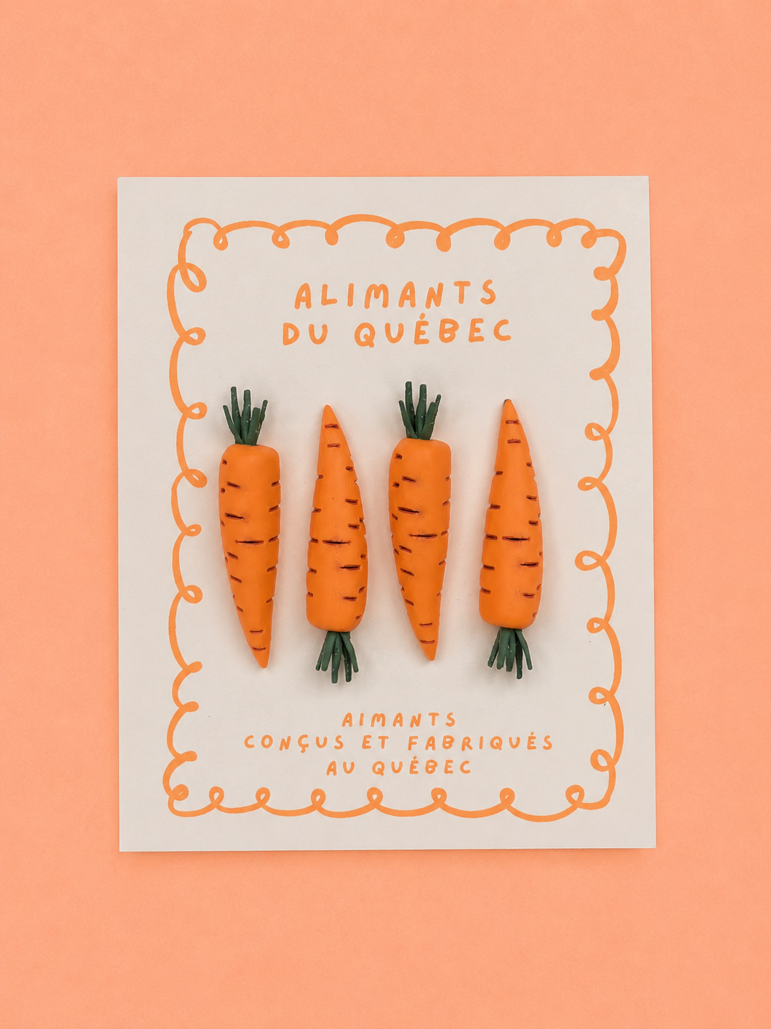 Quebec Carrot Magnets — Set of 4