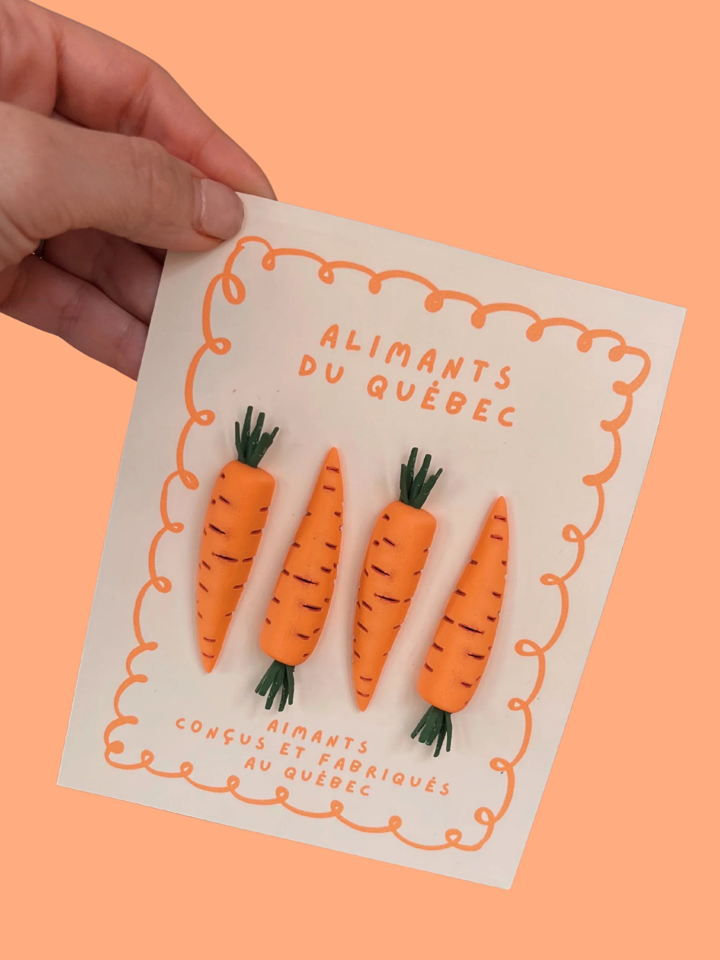 Quebec Carrot Magnets — Set of 4