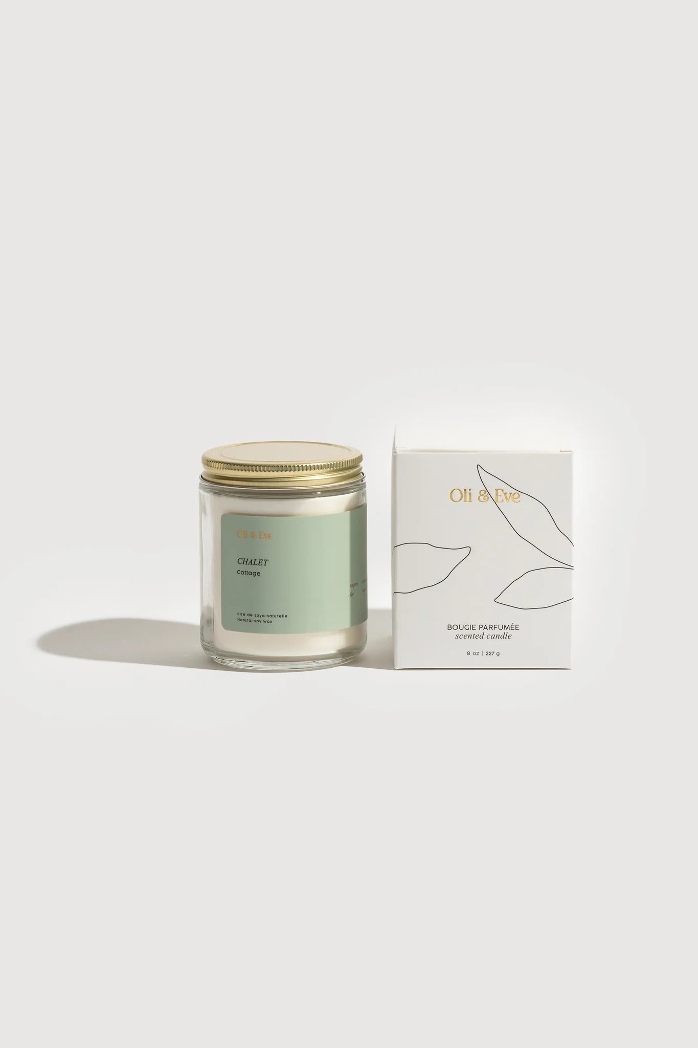 OLI & EVE - Chandelle en verre 8on.